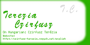 terezia czirfusz business card